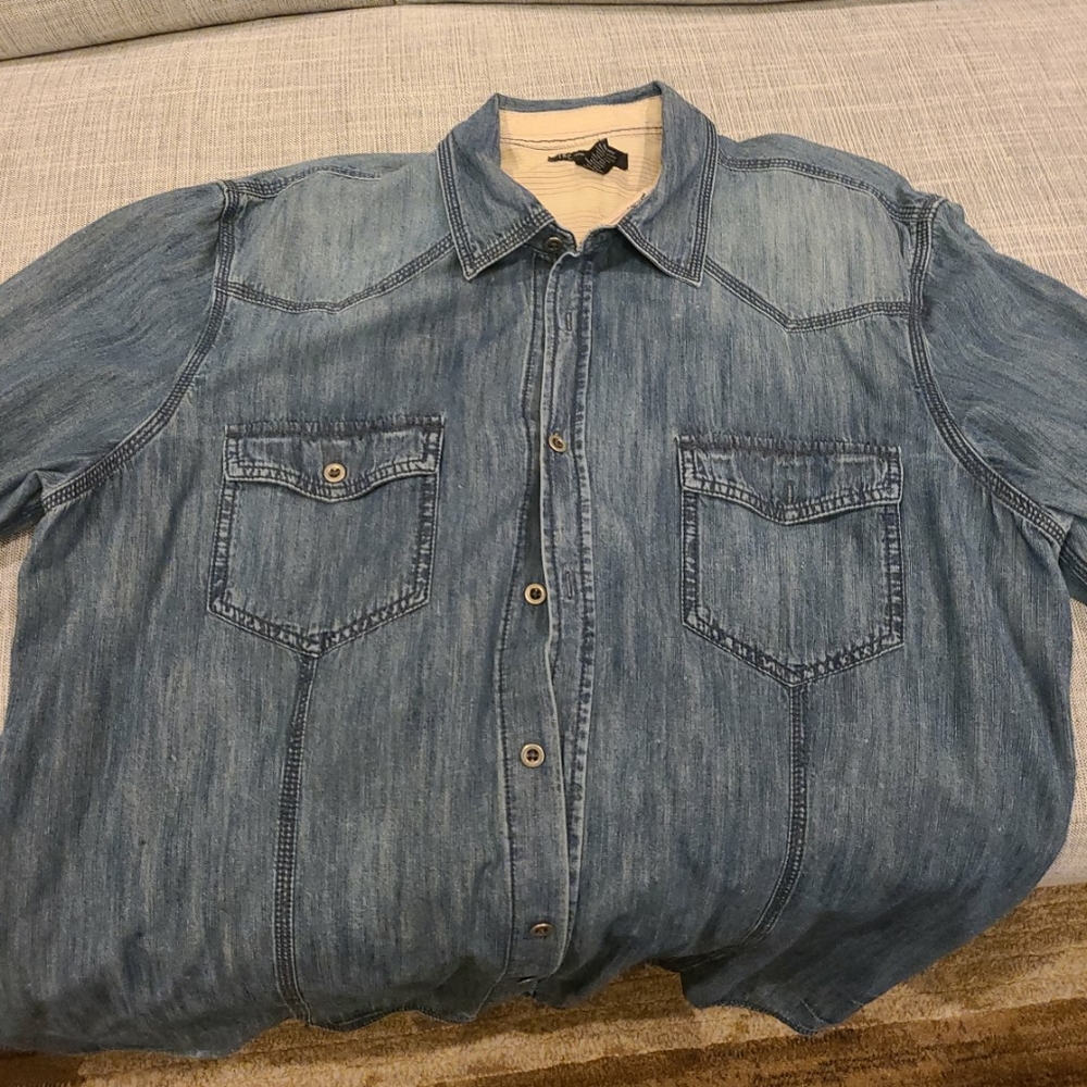 INC 100% cotton casual button down shirt.